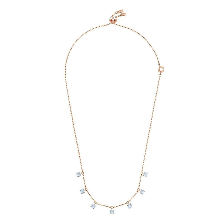 Swarovski Attract Necklace: Rose Gold & White Crystal 5380061 - View 2
