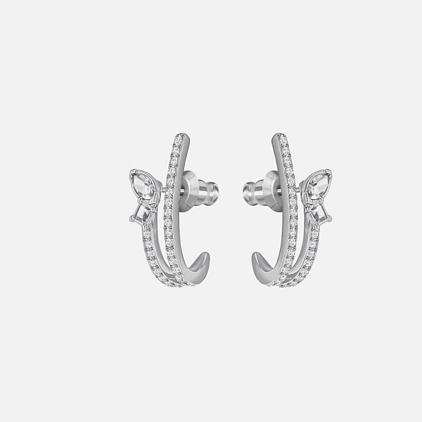Swarovski Stainless Steel Hoop Earrings 5351315 - View 1