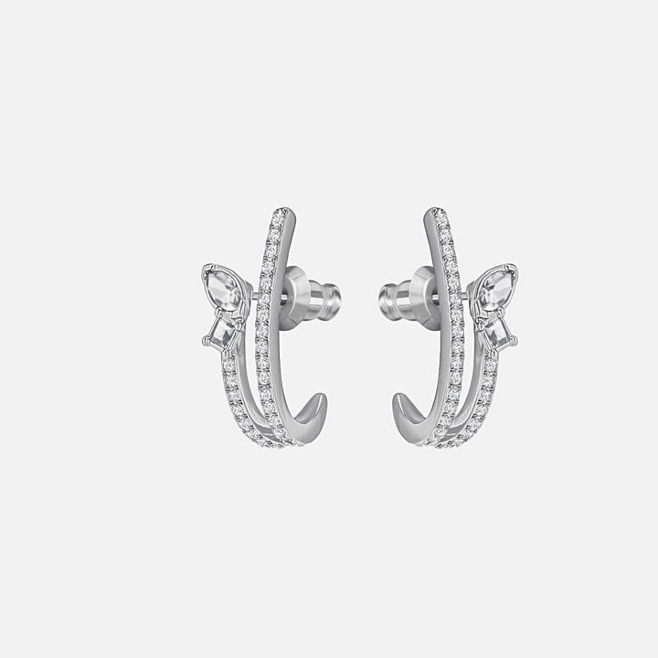 Swarovski Stainless Steel Hoop Earrings 5351315 - View 1