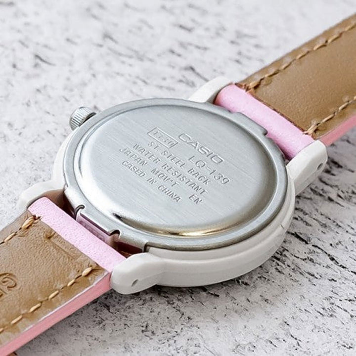 Casio POP Pink Leather Watch LQ-139L-4B2DF - View 4
