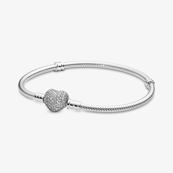 Pandora Moments Sparkling Heart Clasp Bracelet 590727CZ-20 - View 1