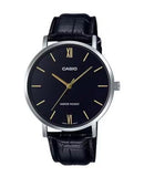Casio Enticer MTP-VT01L-1BUDF Black & Gold Leather Watch