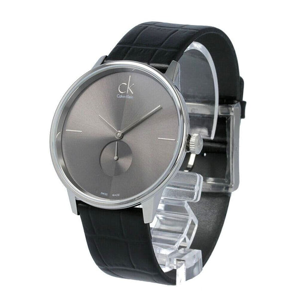 Calvin Klein Accent Black Leather Men's Watch K2Y211C3 - View 1