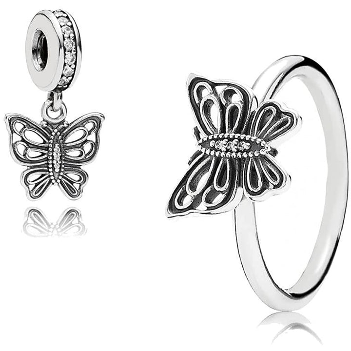 Pandora Vintage Butterfly Charm 791255CZ - View 1