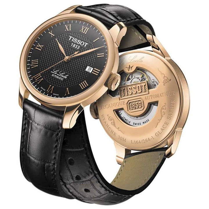 Tissot Le Locle Powermatic 80 Black Dial Rose Gold T0064073605300 - View 3