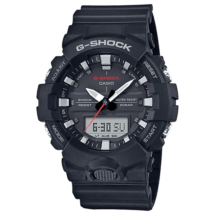 Casio G-Shock GA-800-1ADR Analog-Digital Black Resin Watch - View 1