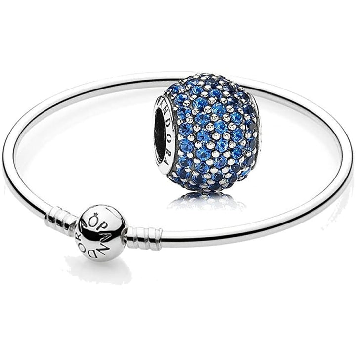 Pandora Blue Pave Ball Charm 791051NCB - Sparkling Elegance - View 3