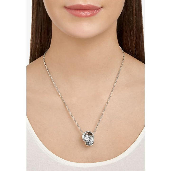 Swarovski Further Necklace: Crystal Pavé Silver Alloy (5225712) - View 2