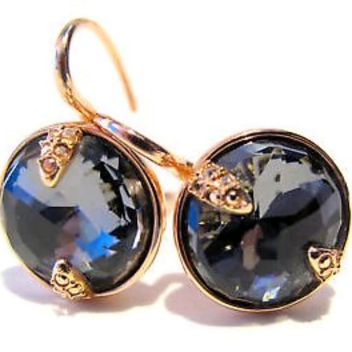 Swarovski Globe Earrings 5276285 - Rose Gold & Dark Crystal - View 4