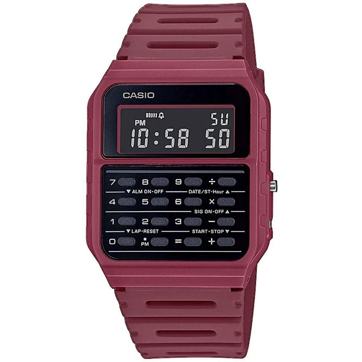 Casio Retro CA-53WF-4BEF Calculator Watch - Red - View 1