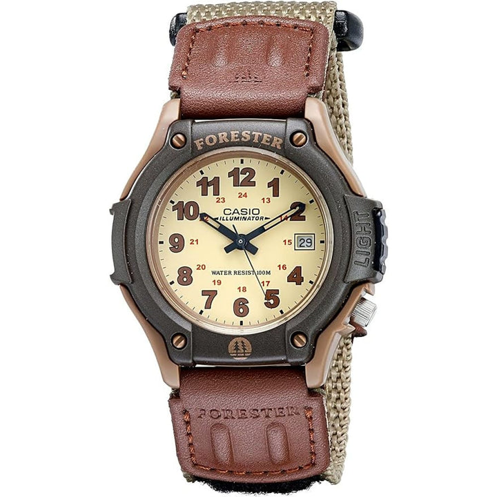 Casio Forester FT500WC-5BVCF Men's Analog Sport Watch with Brown Nylon Band - View 1