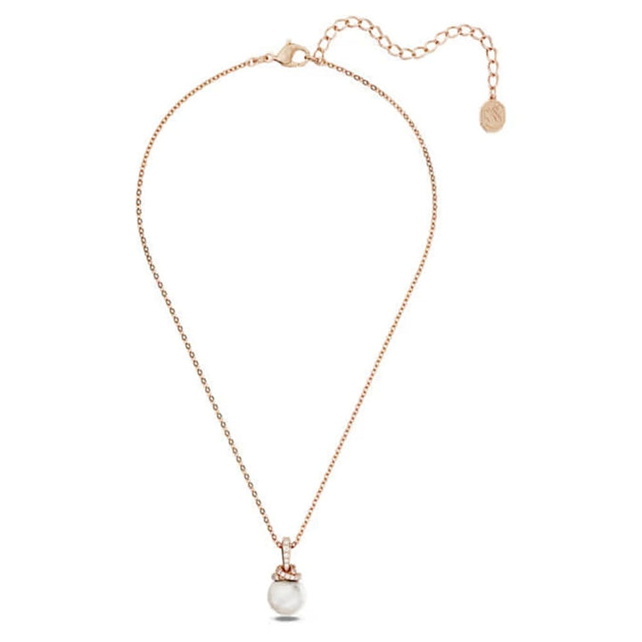 Swarovski Originally Crystal Pearl Pendant, Rose Gold-Tone - View 1