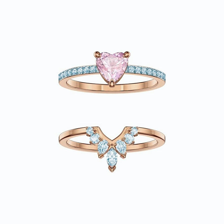 Swarovski One Ring Set, 5474939, Rose Gold & Multi-Colored - View 1