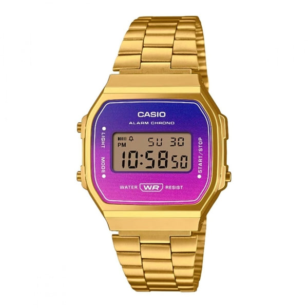 Casio Digital A168WERG-2ADF Gold Tone Stainless Steel Watch - View 1