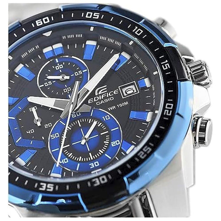 Casio Edifice EFR-539D-1A2VUEF Black and Blue Chronograph Watch - View 5