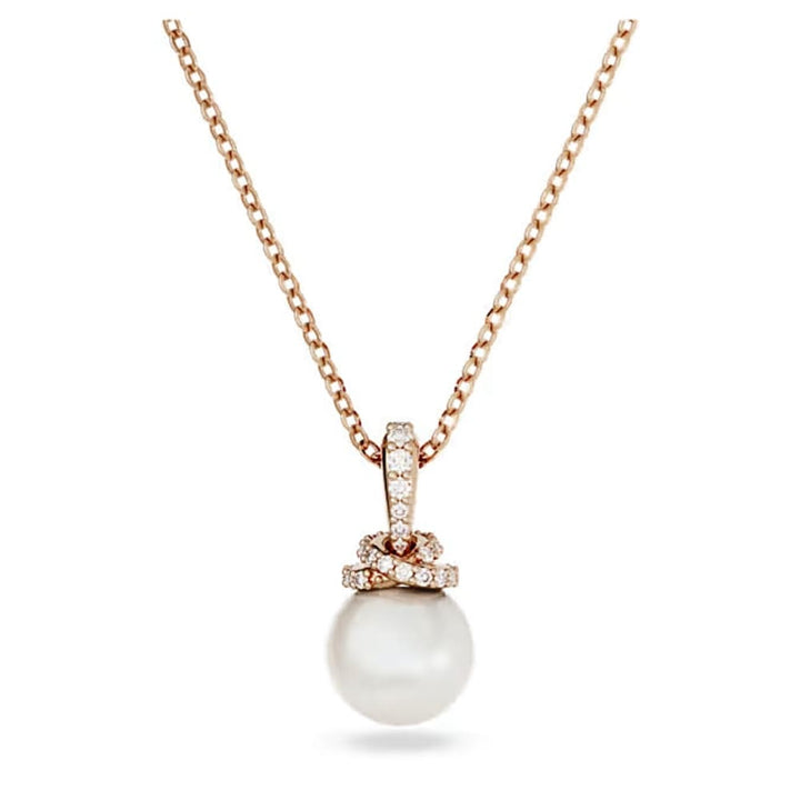 Swarovski Originally Crystal Pearl Pendant, Rose Gold-Tone - View 2