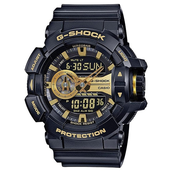 Casio G-Shock GA400GB-1A9 Bold Black & Gold Watch - View 1