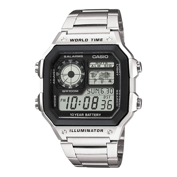 Casio Collection AE-1200WHD-1AVEF World Time Digital Watch - View 1