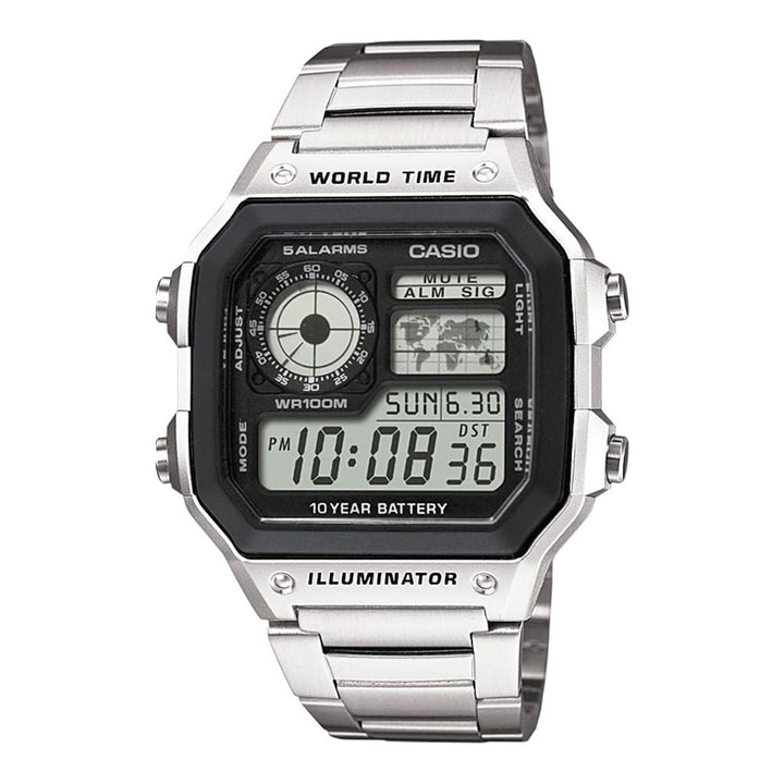 Casio Collection AE-1200WHD-1AVEF World Time Digital Watch - View 1