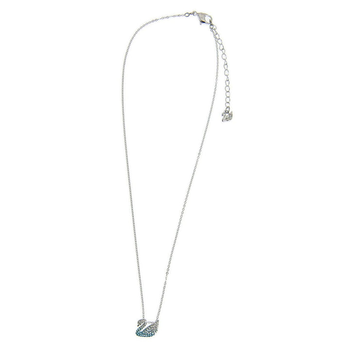 Swarovski Iconic Swan Necklace: Blue Crystal, Rhodium Finish - View 1