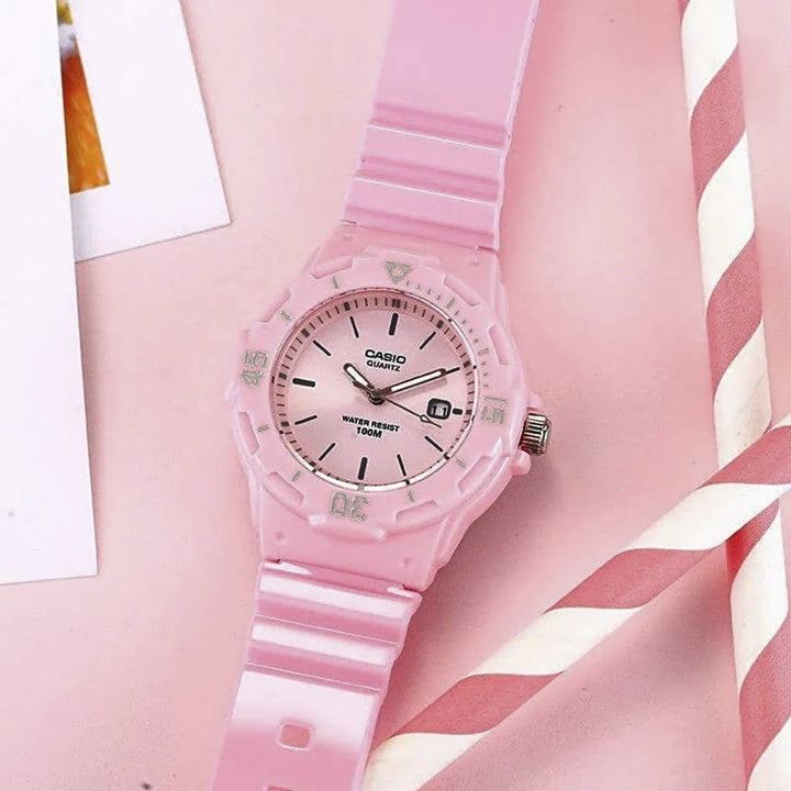 Casio POP LRW-200H-4E4VDF Pink Resin Dive Watch - View 3