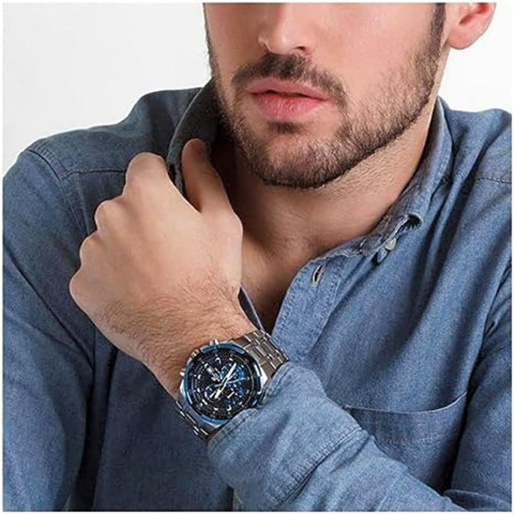 Casio Edifice EFR-539D-1A2VUEF Black and Blue Chronograph Watch - View 6