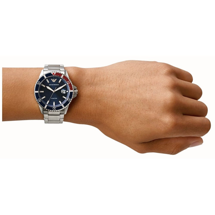 Armani AR11339 Men's Stainless Steel Watch with Blue Dial - View 2