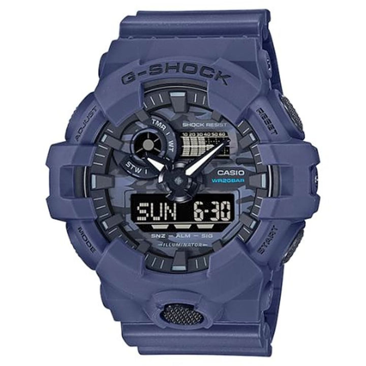 Casio G-Shock GA-700CA-2AER Blue Accent Resin Band Watch - View 1