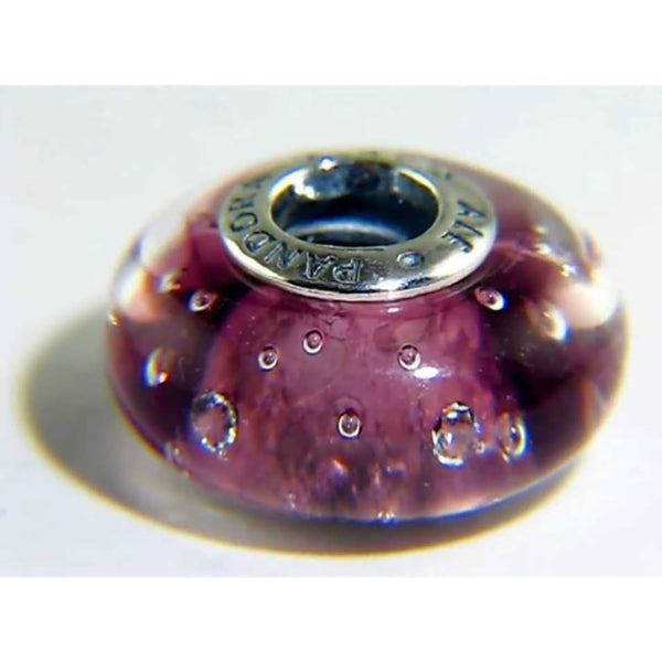 Pandora Purple Fizzle Murano Glass Charm 791616CZ - View 1