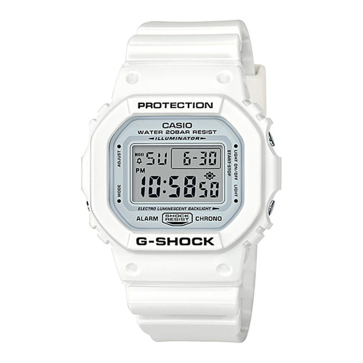 Casio 5600 Series DW-5600MW-7DR White Digital Watch - View 1