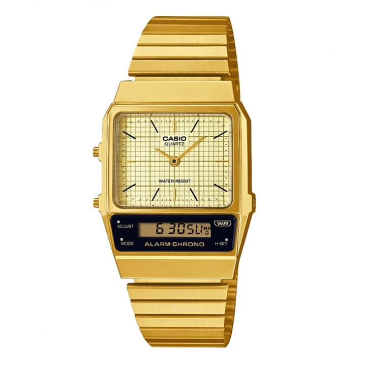 Casio Vintage AQ-800EG-9ADF Gold Retro Watch - View 1