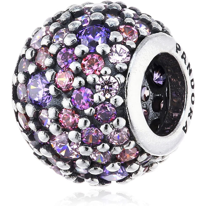Pandora Pink Sparkles Pavé Ball Charm 791261ACZMX - View 3
