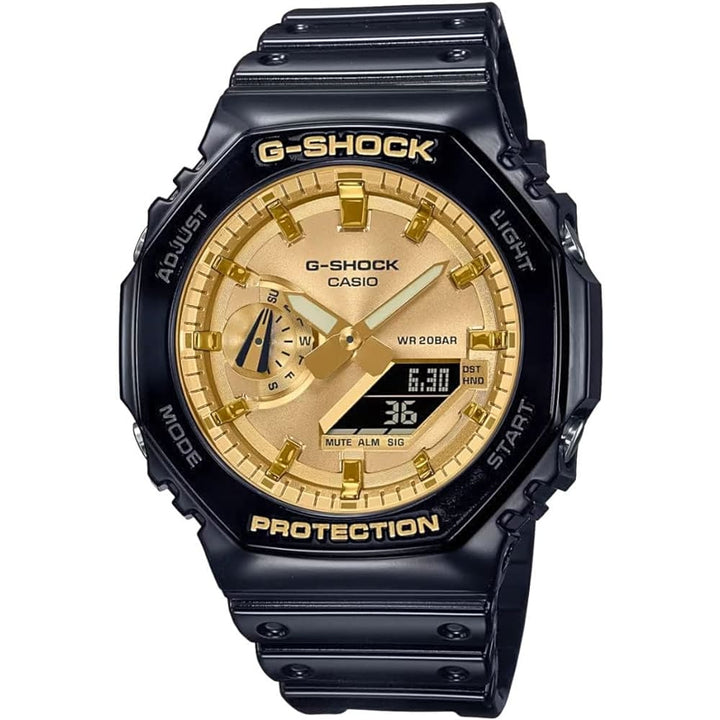 Casio G-Shock GA-2100GB-1AER Black & Gold Digital-Analog Watch - View 1