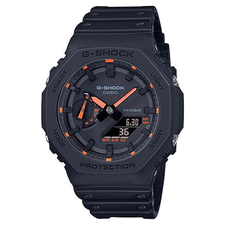 Casio G-Shock GA-2100-1A4ER: The Red Accent Carbon Core - View 2