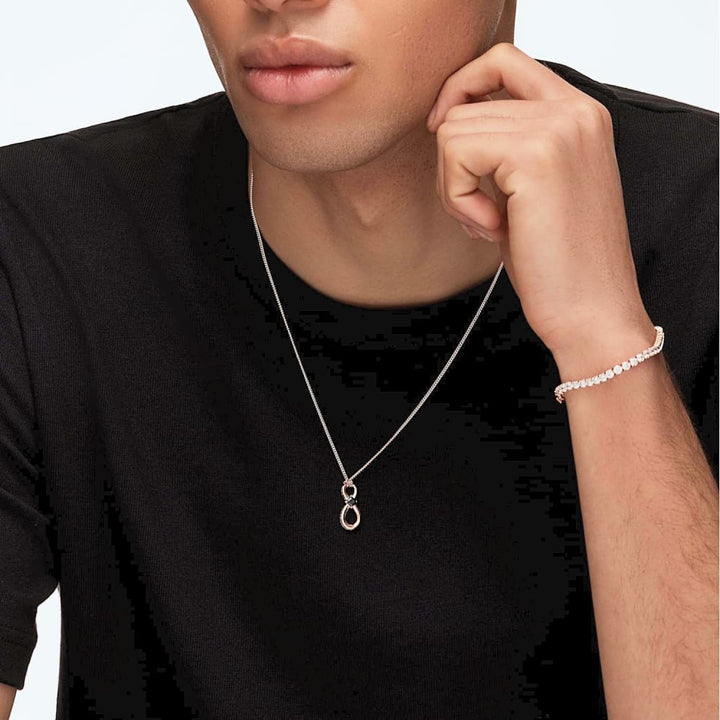 Swarovski Infinity Pendant: Black & Rose Gold Elegance 5533722 - View 4