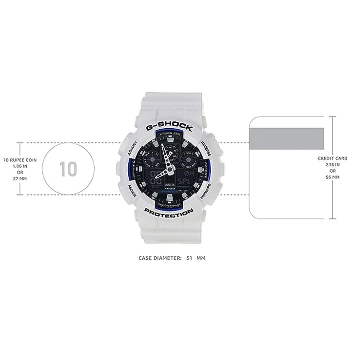 Casio G-Shock GA-100B-7ADR: The White Armor - View 4
