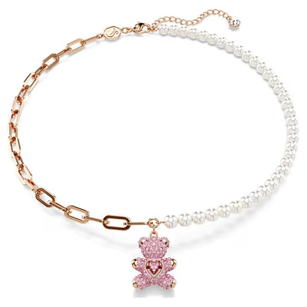 Swarovski Teddy Crystal Pearl Pendant, Rose Gold-Tone - View 1