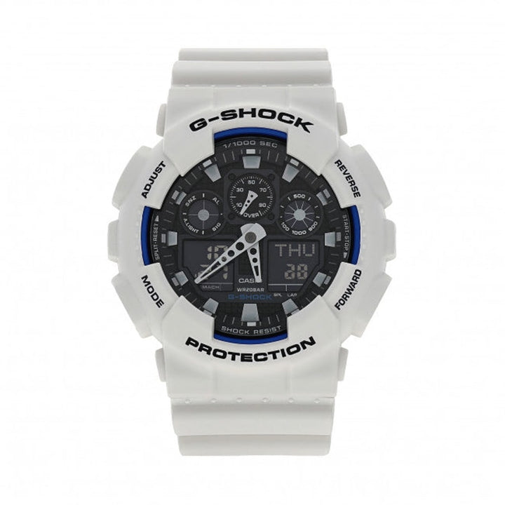 Casio G-Shock GA-100B-7AER Ana-Digi White Watch - View 1