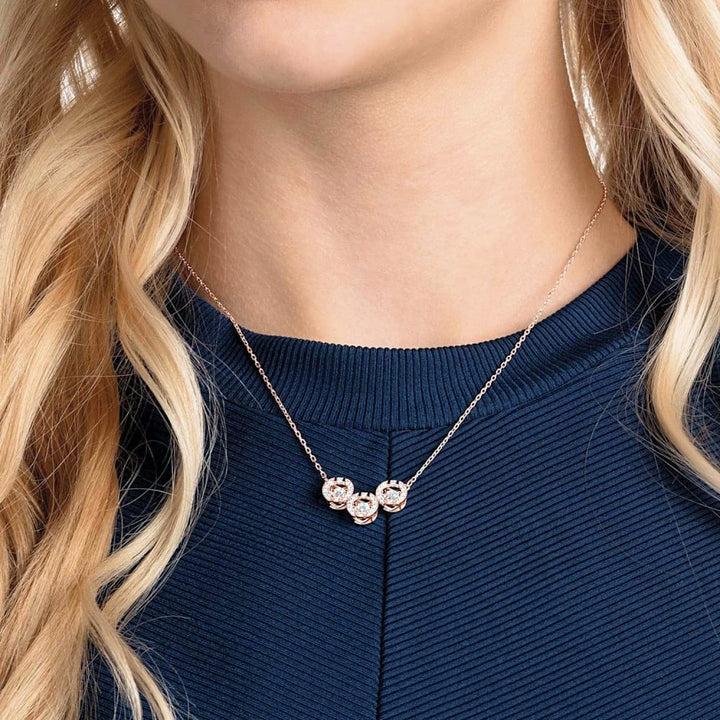 Swarovski Sparkling Dance Trilogy Necklace - White 5465275 - View 3