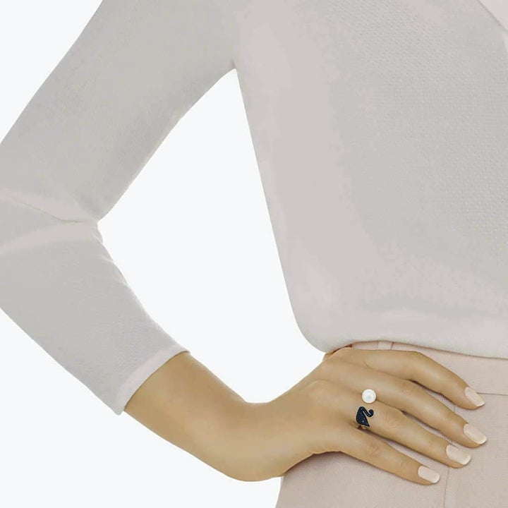 Swarovski Iconic Swan Open Ring, Size 58 - View 3
