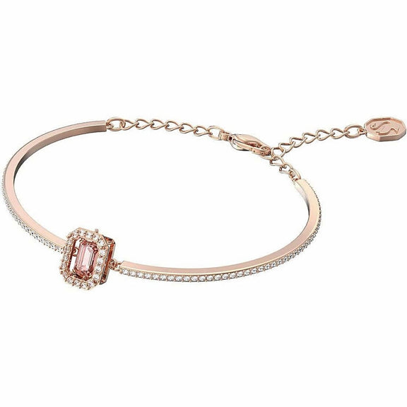 Swarovski 5620555 Una Women's Bangle, Pink Octagon Crystal, Rose Gold ...
