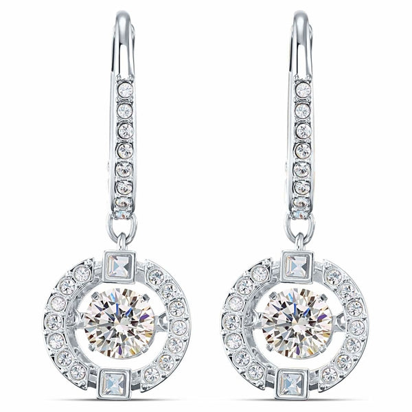 Swarovski Sparkling Dance Round Earrings - White 5504652 - View 1