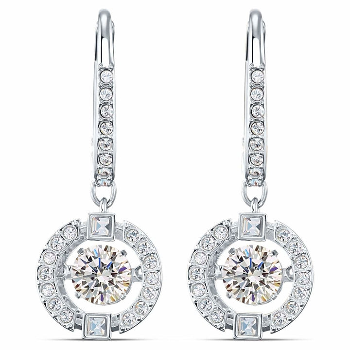 Swarovski Sparkling Dance Round Earrings - White 5504652 - View 1