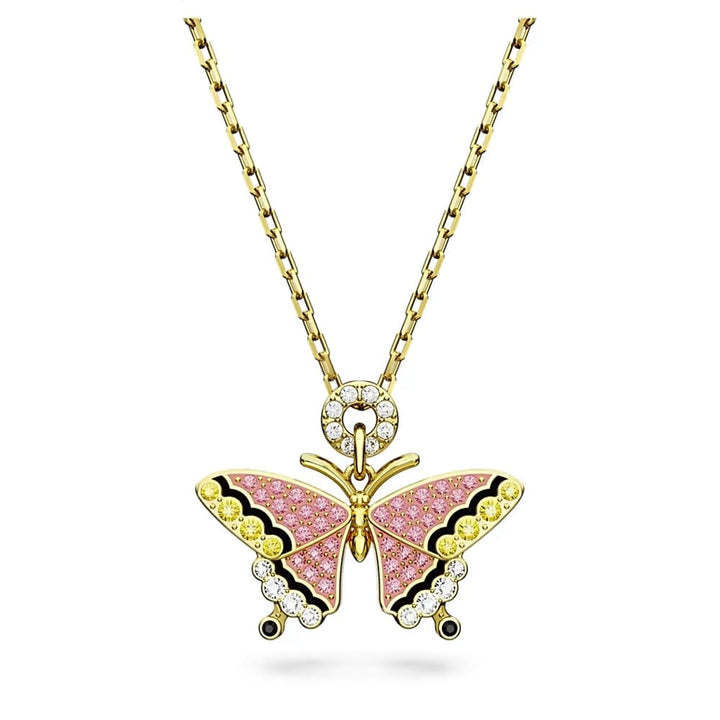 Swarovski Idyllia Butterfly Pendant, 5658857, Gold-Tone - View 1