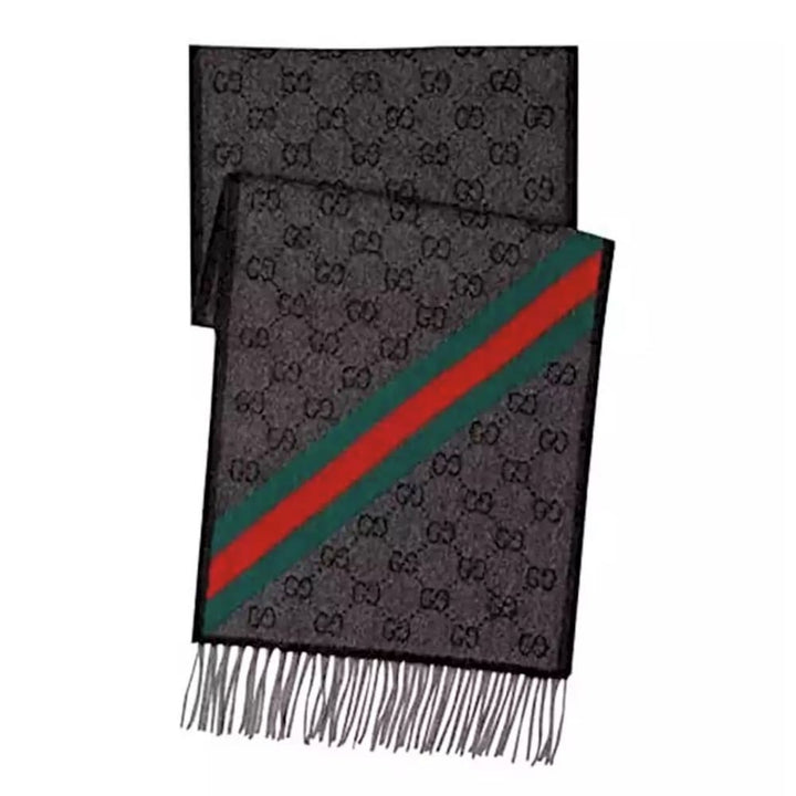 Gucci Lead & Dark Green Wool Scarf 570603-3G200-1466 - View 4