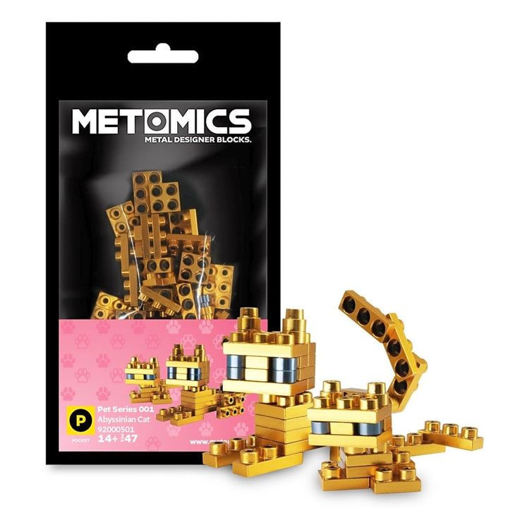 Metomics Block METOMICS 92000501 Abyssinian Cat Building Set, Ages 8+, Collectible Toy ...