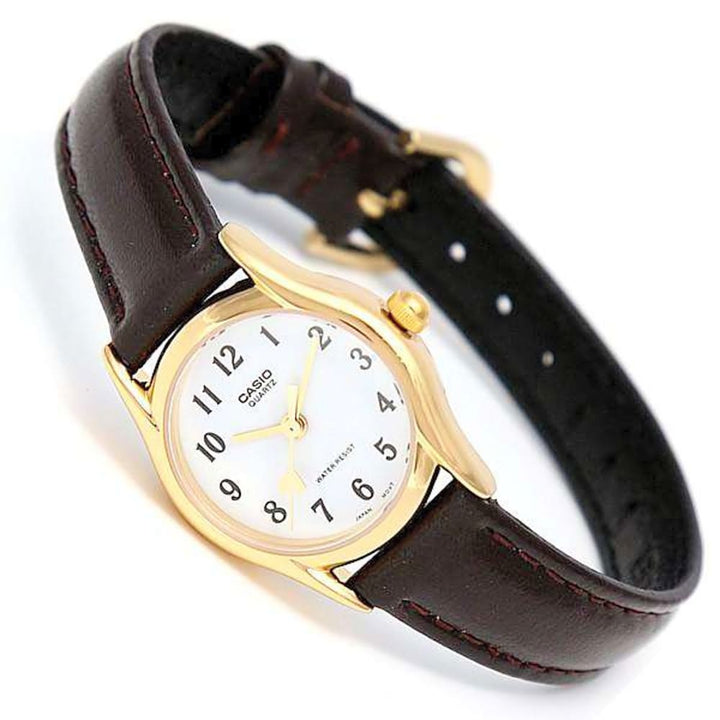 Casio LTP-1094Q-7B5RDF Ladies' Elegant Leather Watch - View 3