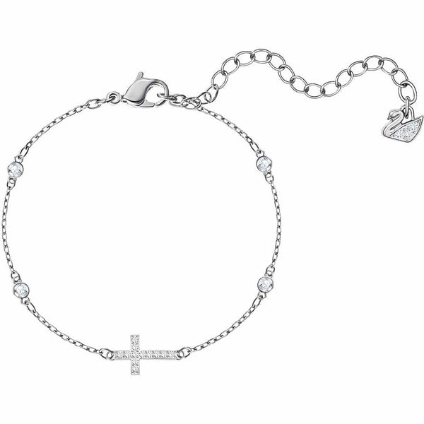 Swarovski Mini Cross Bracelet - Elegant White Crystal Design 5395824 - View 1