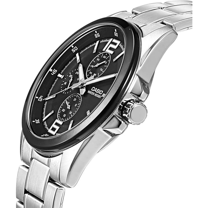 Casio Enticer MTP-E306D-1ADF Men's Black Analog Watch - View 2