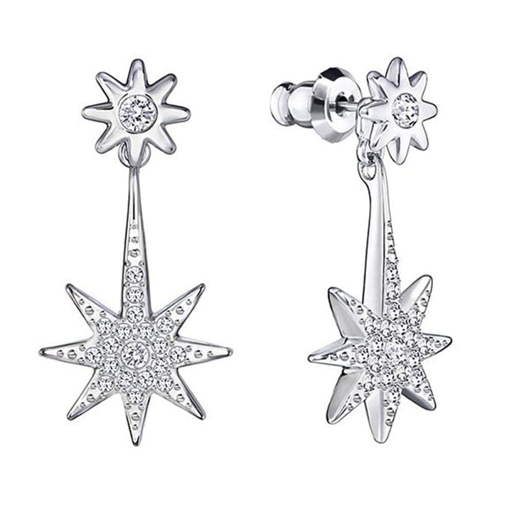 Swarovski Fizzy Earring Jackets: Rhodium & Crystal, Style 5230287 - View 2